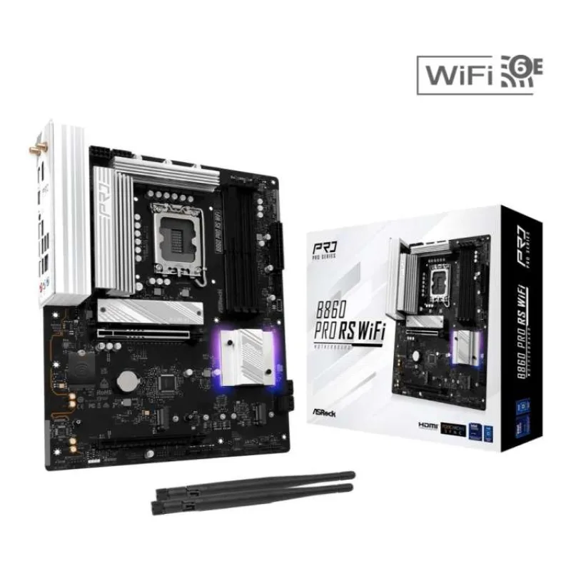 ASRock MB Sc LGA1851 B860 Pro RS WiFi, Intel B860, 4xDDR5, 1xDP, 1xHDMI, WiFi, ATX (B860 Pro RS WiFi)