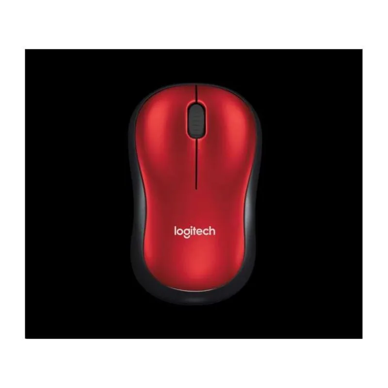 Logitech M185 - bezdrôtová myš - červená (910-002237)