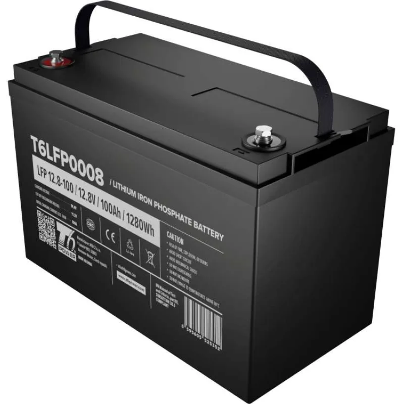 Batéria T6 Power LiFePO4, 12.8V, 100Ah, 1280Wh, Bluetooth, T16 (T6LFP0008)