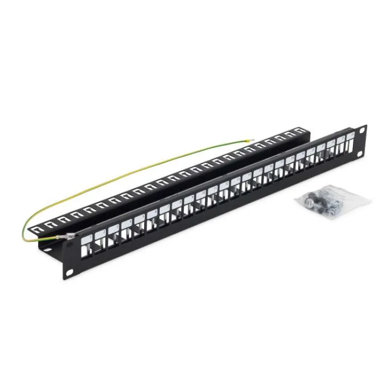 Triton 19' modulární patch panel 1U pro max. 24ks keystone,otvor 14,8x17,5mm , černý (RAB-PP-X10-A1)
