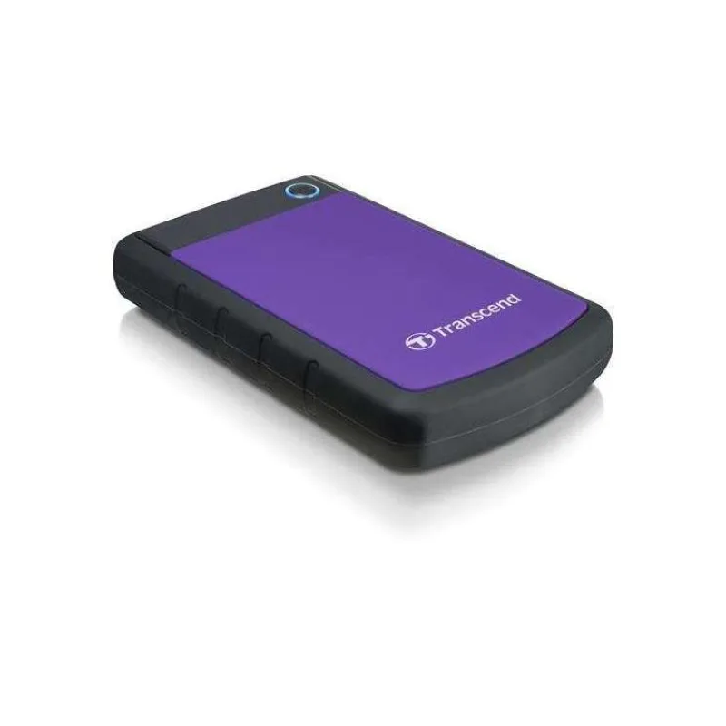 TRANSCEND 1TB StoreJet 25H3P SLIM, 2.5”, USB 3.0 (3.1 Gen 1) Externí Anti-Shock disk, tenký profil, černo/fialový (TS1TSJ25H3P)