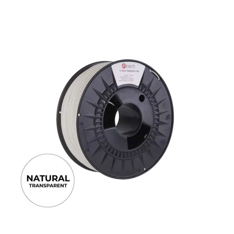 C-TECH tisková struna PREMIUM LINE ( filament ) , ABS, natural, 1,75mm, 1kg (3DF-P-ABS1.75-NAT)