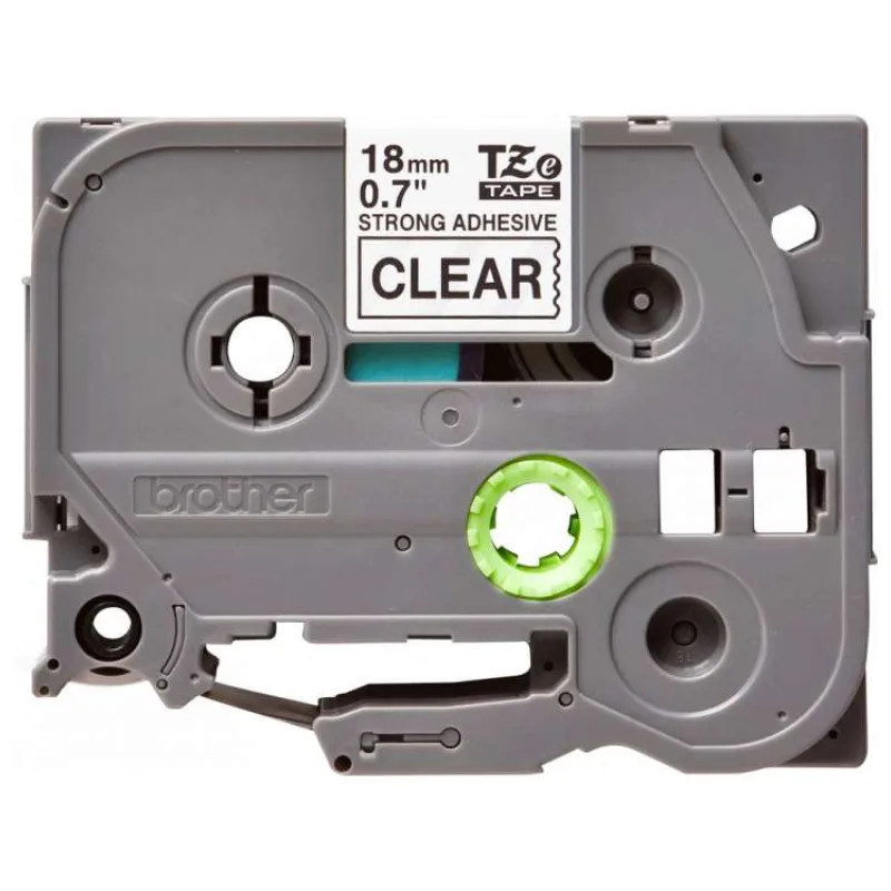 páska BROTHER TZS141 čierne písmo, transparentná páska extra lepivá ADHESIVE Tape (18mm) (TZES141)