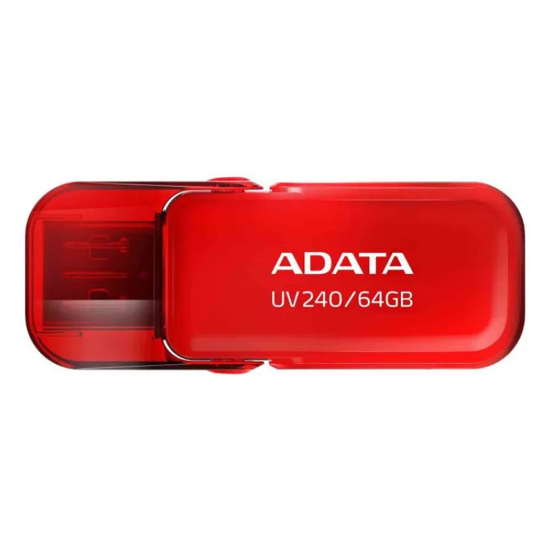 ADATA Flash Disk 64GB UV240, USB 2.0, červená (AUV240-64G-RRD)