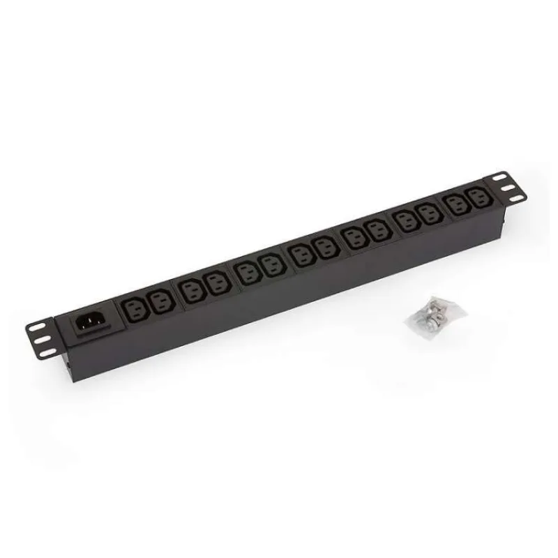 19" rozvádzač TRITON 14x IEC C13, bez kábla, čierny (RAB-PD-X10-A1)