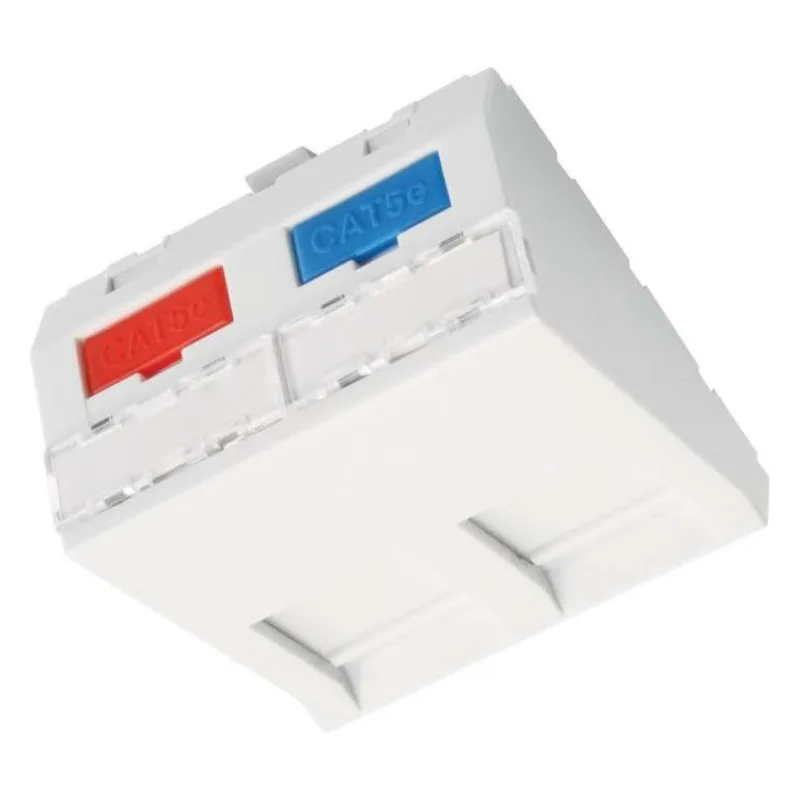 SOLARIX Modul French style Solarix 45x45mm pro 2 keystony úhlový bílý SXF-M-2-45-WH-U (23100204)