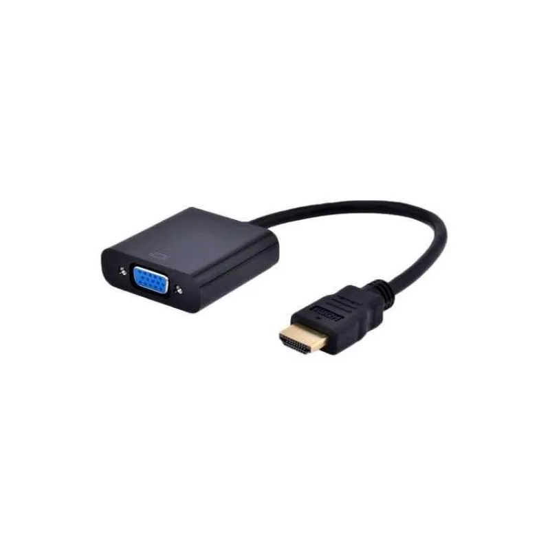 Gembird adaptér HDMI (M) na VGA (F), single port, kábel 0,15m, čierny (A-HDMI-VGA-04)