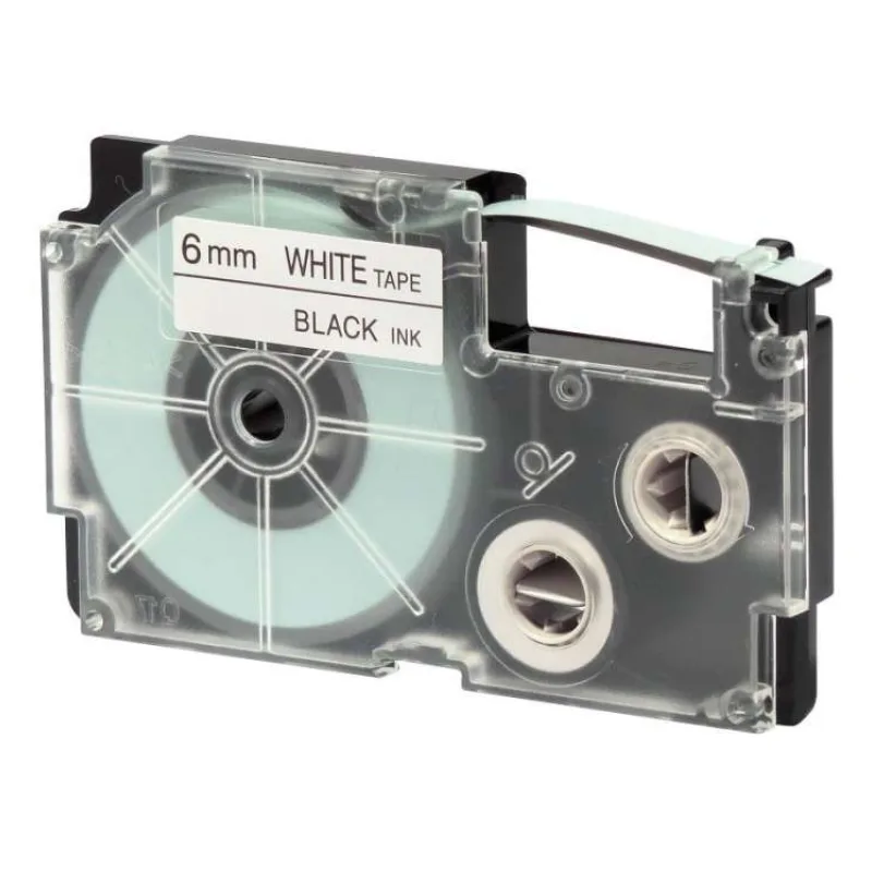 PRINTLINE kompatibilní páska s Casio, XR-6WE1, 6mm, 8m, černý tisk/bílý podklad (PLTC19)