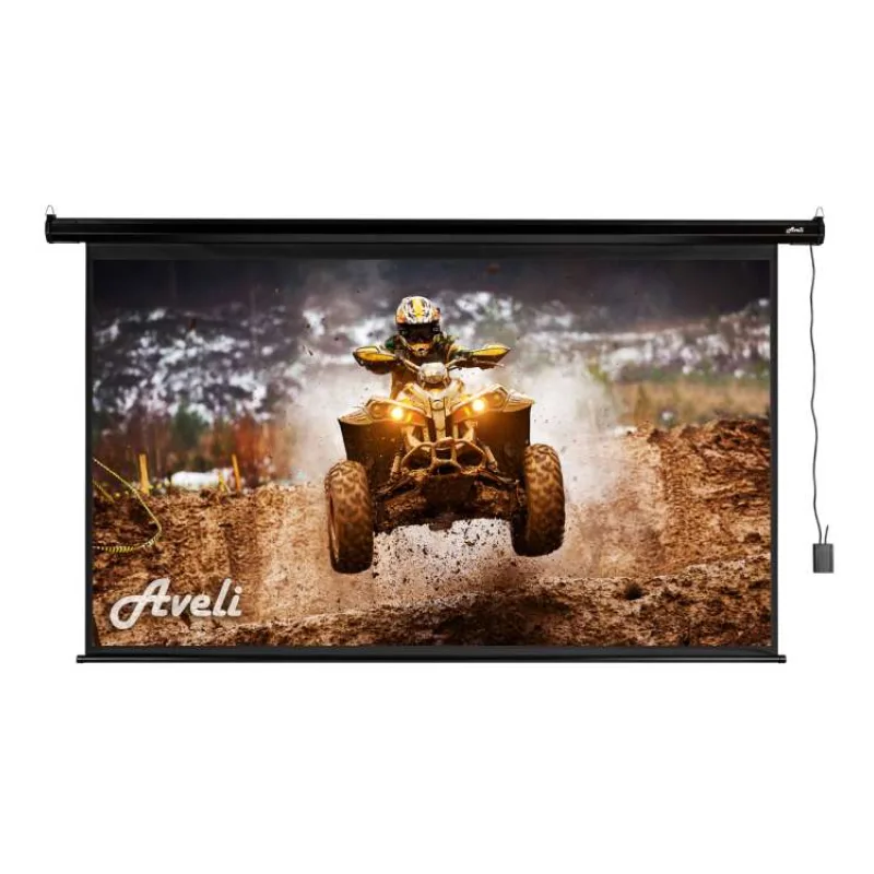 Elektrické projekčné plátno AVELI, 221x125 (16:9) 100", čierny tubus (XRT-00175B)