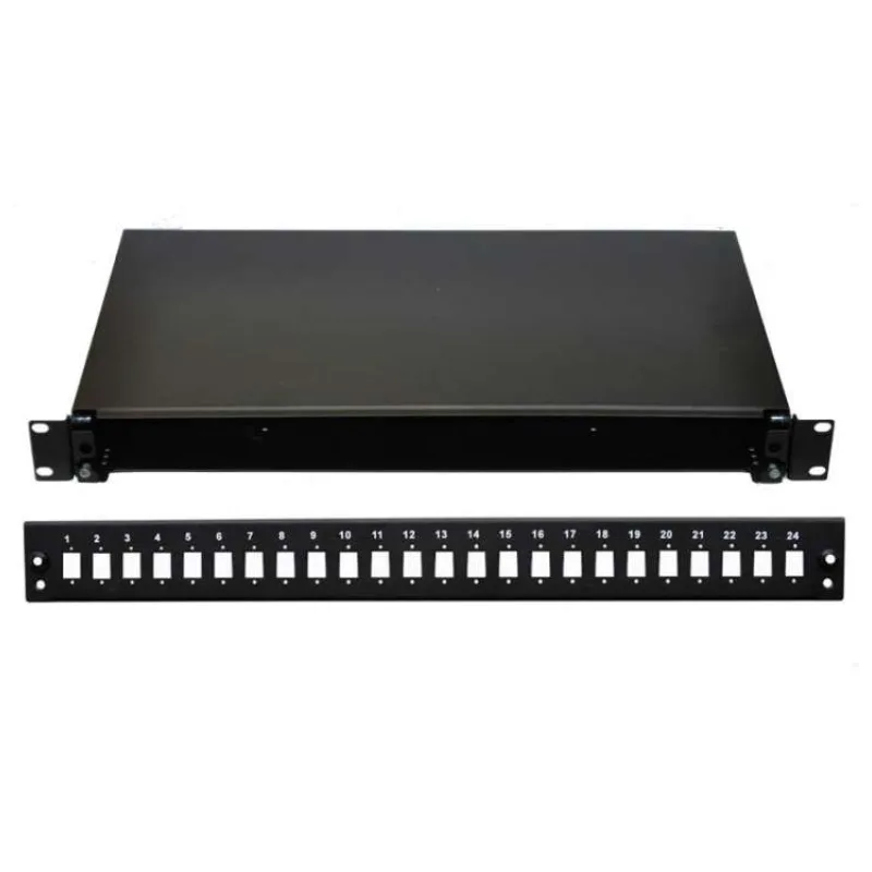 optický Patch panel 24x SC, 19 inch., 1U, výsuvný, neosadený, čierny (3447)