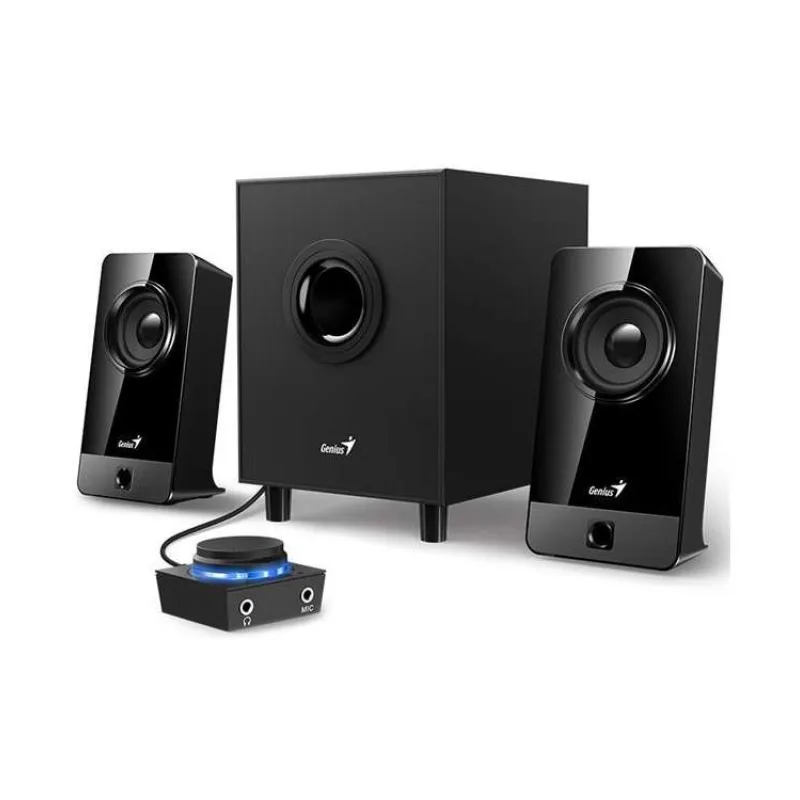 Reproduktory GENIUS SW-2.1 300X/ 2.1/ 10W/ drevený/ čierny (31730041400)