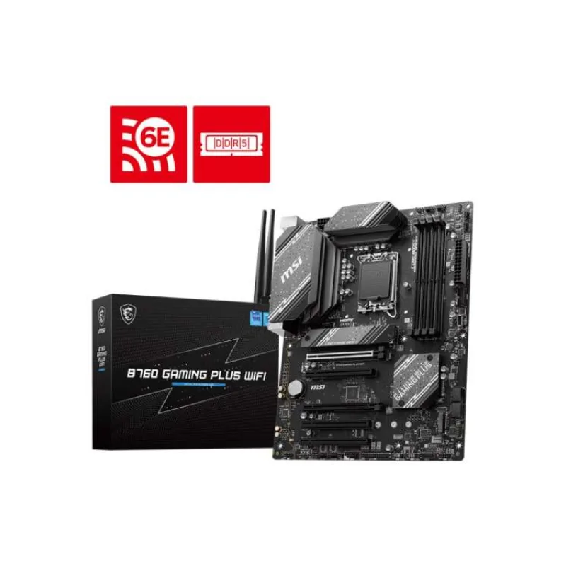 MSI MB Sc LGA1700 B760 GAMING PLUS WIFI, Intel B760, 4xDDR5, 1xDP, 1xHDMI, ATX (B760 GAMING PLUS WIFI)