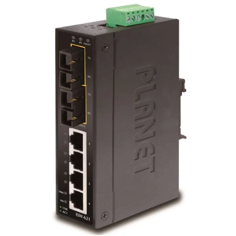 Planet ISW-621S15, 4x 10/100Base-TX+ 2x 100FX 15km, SM, DIN, IP30 (ISW-621S15)