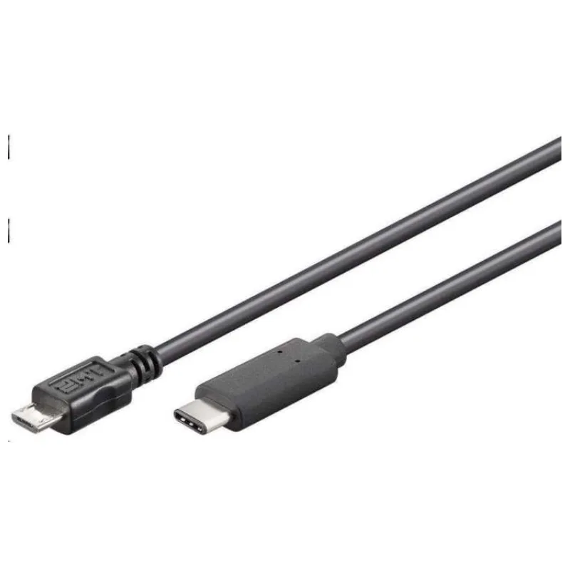 PremiumCord USB-C/male - USB 2.0 Micro-B/Male, čierny, 0,6m (ku31cb06bk)