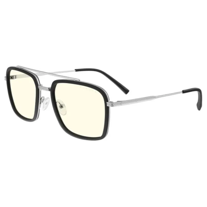 GUNNAR kancelářske/herní brýle BARRON SILVER čirá skla BLF 35 GUNNAR focus (BAR-05009)