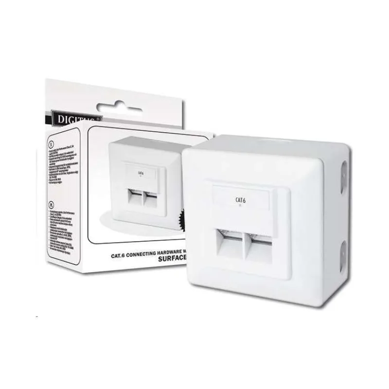 Zásuvka 2xRJ45 pre sadrokartón, STP Cat6 (szrjz-5)