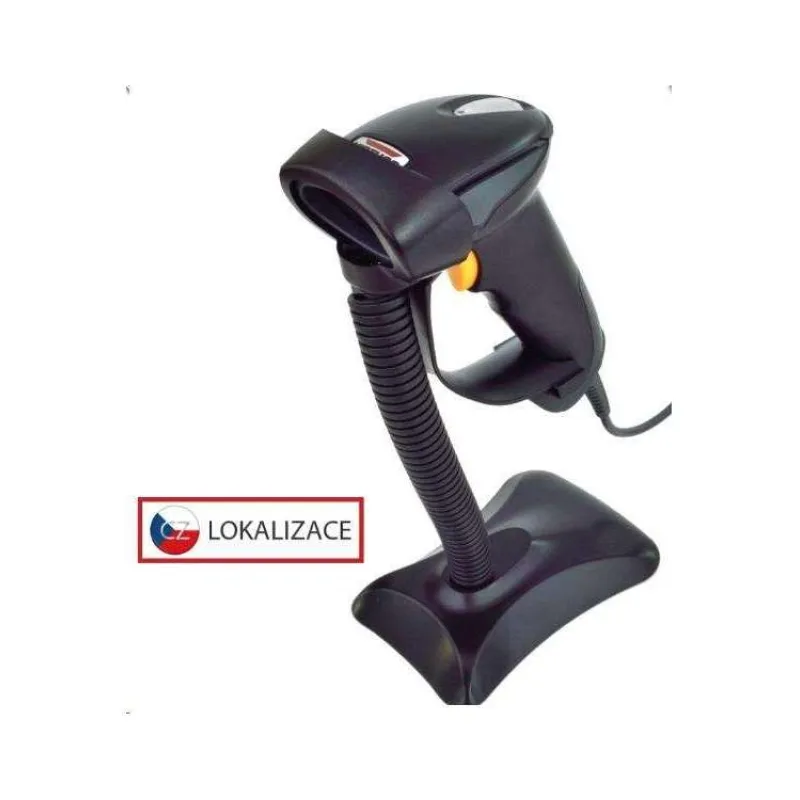 CCD čítačka Virtuos HT-310A, dlhý dosah, USB (klávesnica/RS-232 emulácia), stojan, čierna (EH02G0010)