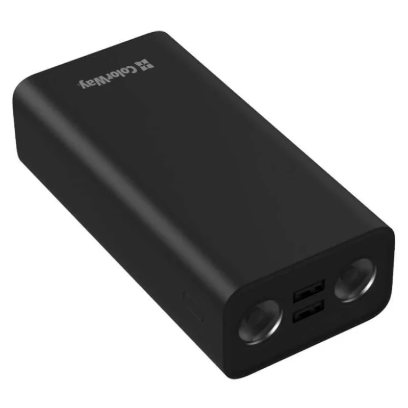 COLORWAY powerbanka s osvětlením/ 30 000mAh/ 2x USB/ USB-C/ Černá (CW-PB300LPB3BK-F)