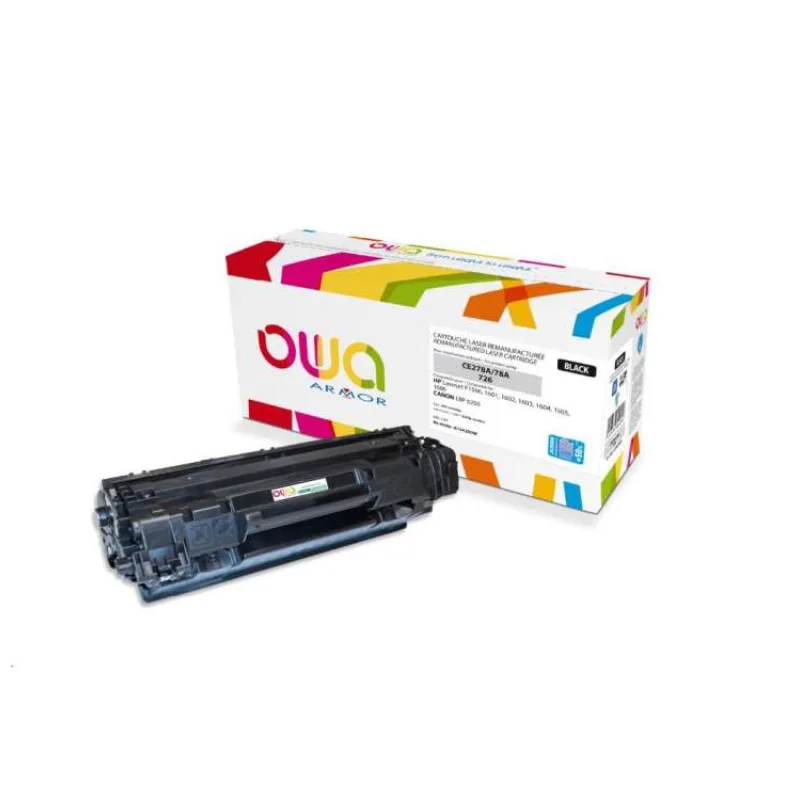 OWA Armor toner pre HP Laserjet P1566, 1601, 1602, 1603, 1604, 1605, 1606, 3200 strán, CE278A JUMBO, čierna/čierna (K15429OW)