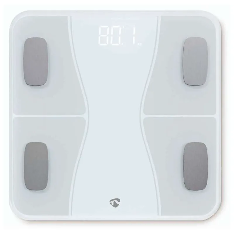 Nedis BTHPS11WT - SmartLife Osobní Váha | BMI / BMR / Hmotnost / Kosti / Svaly / Tuk / Voda | 180 kg | Android & iOS | (BTHPS11WT)