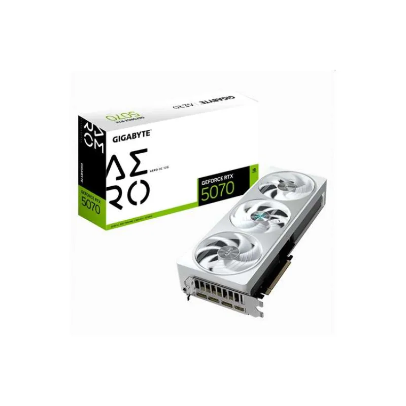 GIGABYTE VGA NVIDIA GeForce RTX 5070 AERO OC 12G, 12G GDDR7, 3xDP, 1xHDMI (GV-N5070AERO OC-12GD)