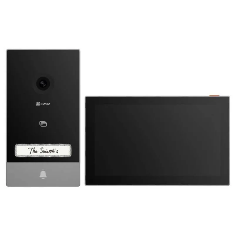 EZVIZ chytrý domácí interkom HP7/ Wi-Fi/ 2K/ 7" dotykový monitor/ videotelefon/ bezdrátový zvonek/ IP65/ černo-stříbrný (CS-HP7-R105-1W2TFC)