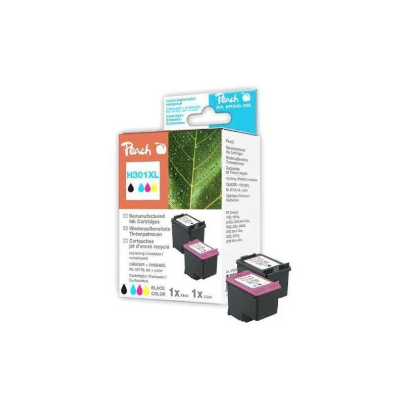 PEACH kompatibilní cartridge HP No 301XL MultiPack, black, color (316258)