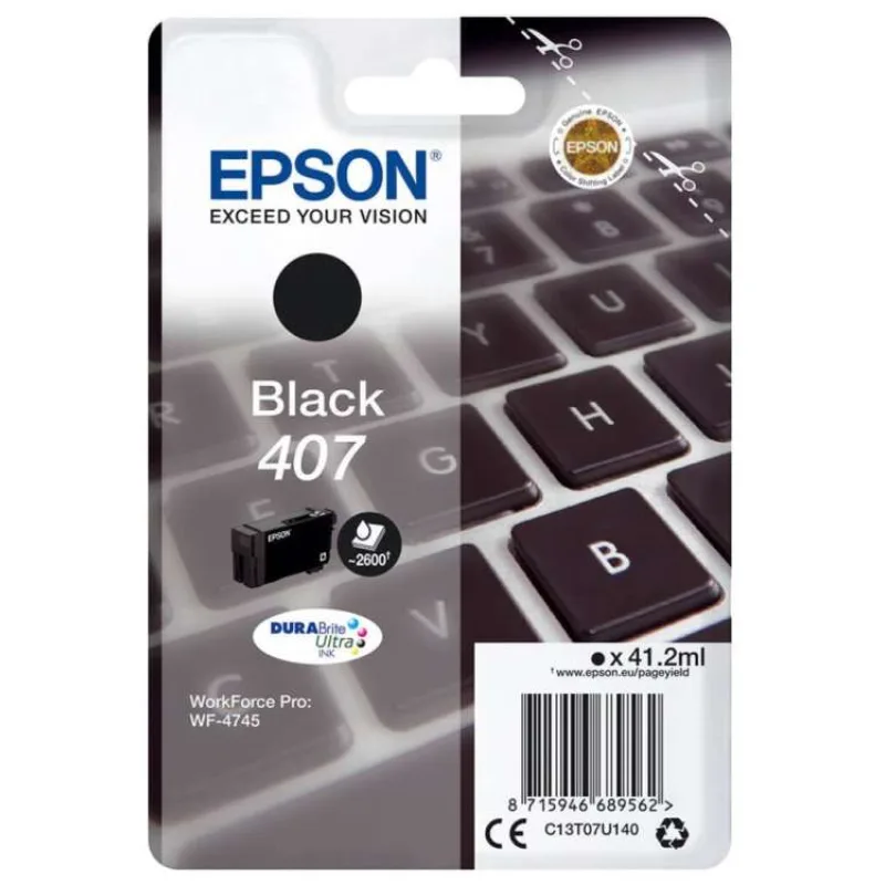 Epson inkoustová náplň/ C13T07U140/ WF-4745 Series Ink Cartridge L/ Black (C13T07U140)