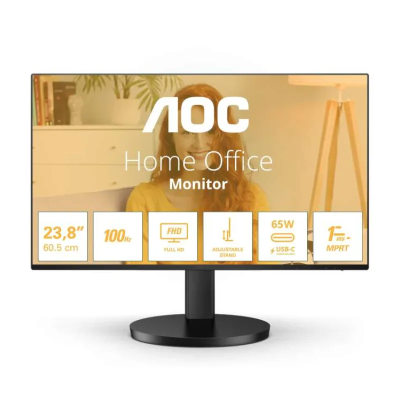 AOC 27B3CF2 27" IPS 1920x1080 20M:1 4ms 250cd HDMI USB-C(65W) repro čierny (27B3CF2)