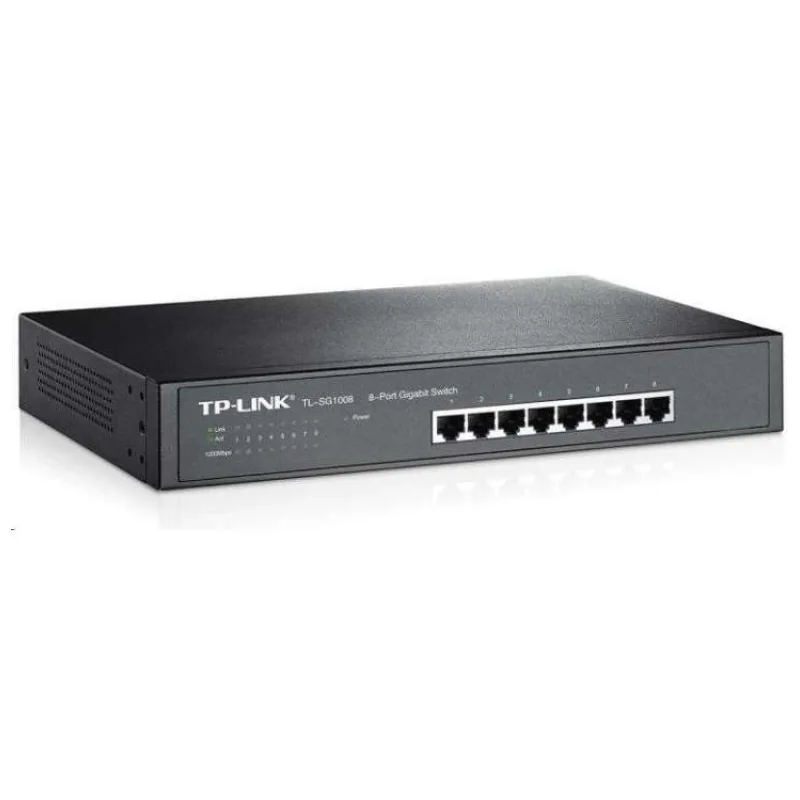 TP-Link TL-SG1008 Switch 8xTP 10/100/1000Mbps 19"rackmount (TL-SG1008)