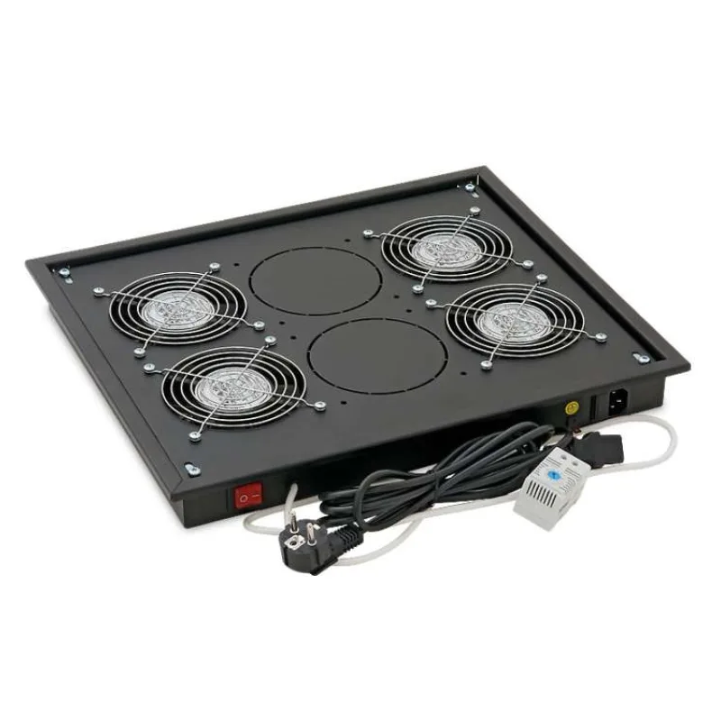 TRITON Ventilačná jednotka horná (spodná), 4 ventilátory-230V/60W, termostat, čierna (RAB-CH-X04-X3)