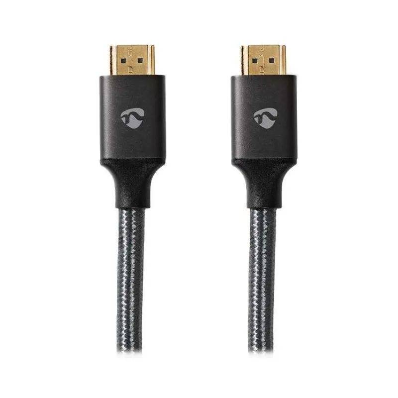 NEDIS PROFIGOLD Ultra High Speed HDMI kabel/ konektor HDMI - konektor HDMI/ 8K/ bavlna/ antracit/ BOX/ 2m (CVTB35000GY20)