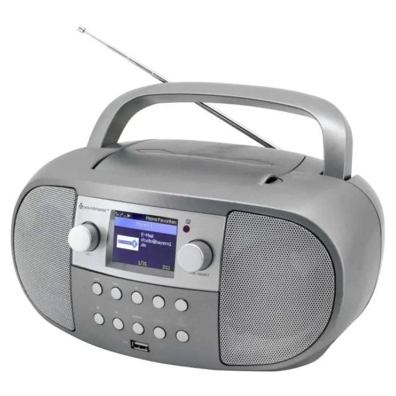 Soundmaster SCD7600TI/ DAB+/ Internet Wi-Fi rádio/ BT/ CD/ MP3/ LCD/ RDS/ USB/ AUX IN/ Stříbrný (SCD7600TI)