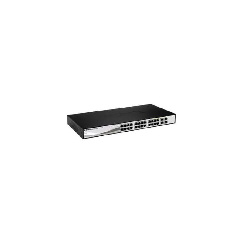 D-Link DGS-1210-28 L2/L3 Smart+ switch, 24x GbE, 4x RJ45/SFP, fanless (DGS-1210-28/E)