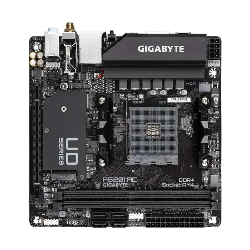 GIGABYTE MB Sc AM4 A520I AC, AMD A520, 2xDDR4, 1xDP, 2xHDMI, WI-FI, Mini-ITX (A520I AC)