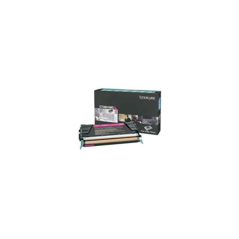 Lexmark C736, X736, X738 Magenta High Yield Return Programme Toner Cartridge (10K) (C736H1MG)