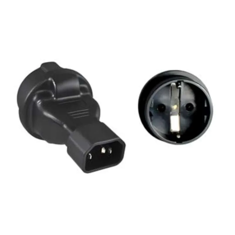 Premium Cord Adaptér IEC C14 male na SCHUKO CEE 7/3 female, napětí 230V, max.proud 10A (kpsr-05)