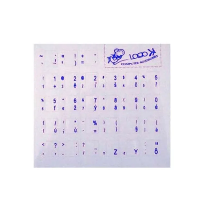 PremiumCord přelepky na klávesnici/ české/ modré (pkczm)