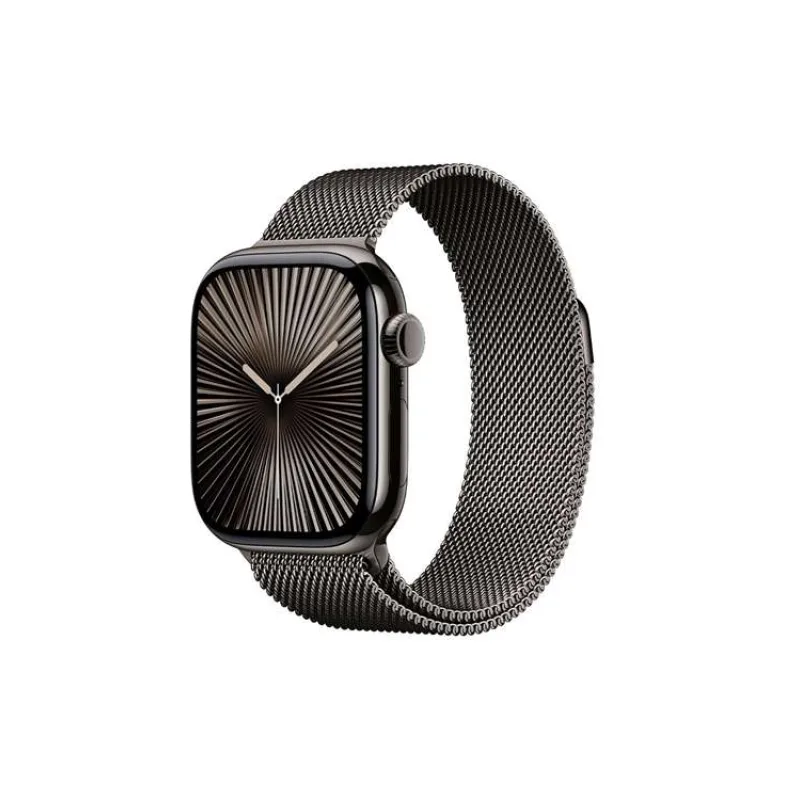 Apple Watch Series 10 GPS + Cellular 46mm Slate Titanium Case with Slate Milanese Loop - S/M (MC7R4QC/A)