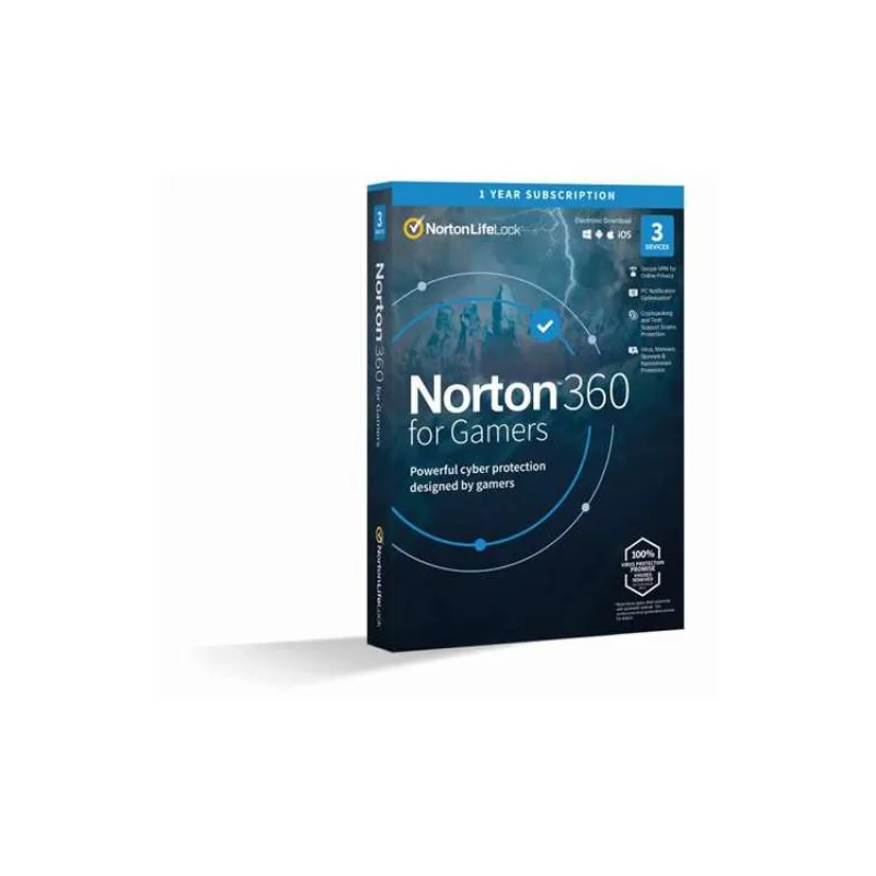 NORTON 360 FOR GAMERS 50GB CZ 1 USER 3 zařízení na 12 měsíců (21415812)