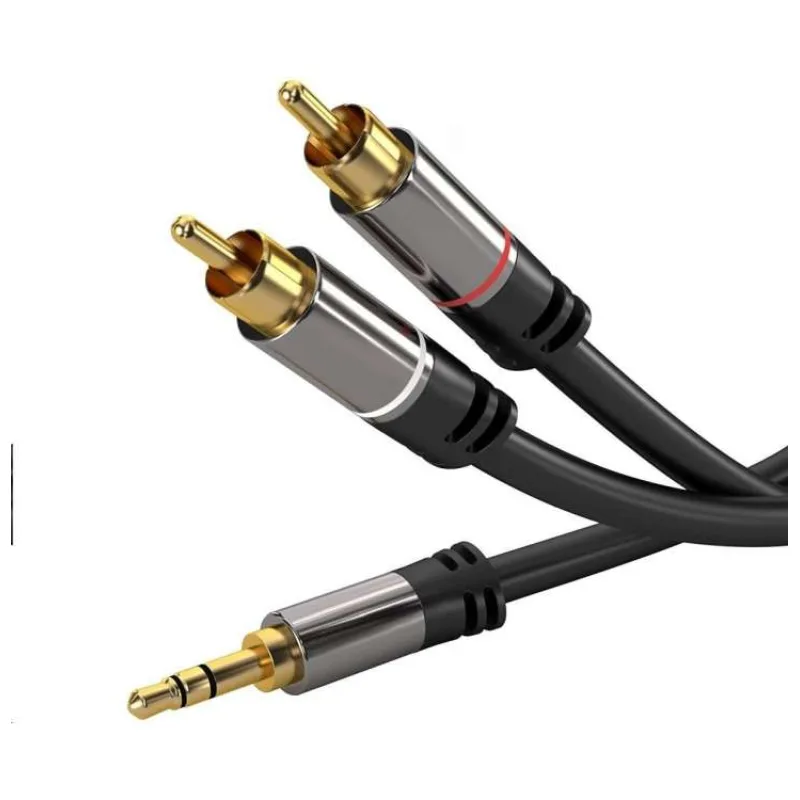 PremiumCord HQ tienený kábel stereo Jack 3.5mm-2xCINCH M/M 3m (kjqcin3)