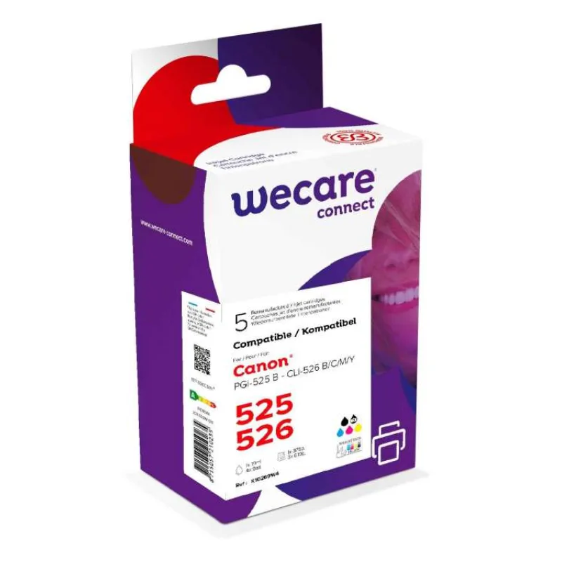 alt. multipack wecare ARMOR pre CANON MG 5150/5250/6150/8150 (PGi-525/CLi-526) - s čipom (K10269W4)