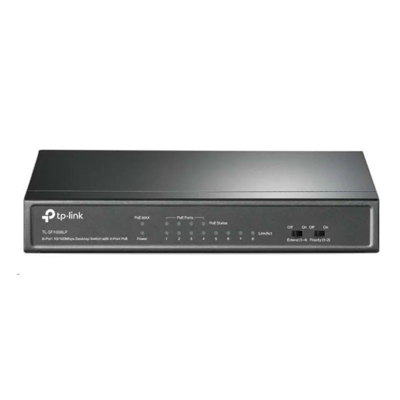 TP-link TL-SF1008LP 8x10/100 (4xPOE) 41W Desktop kovový CCTV Switch (TL-SF1008LP)