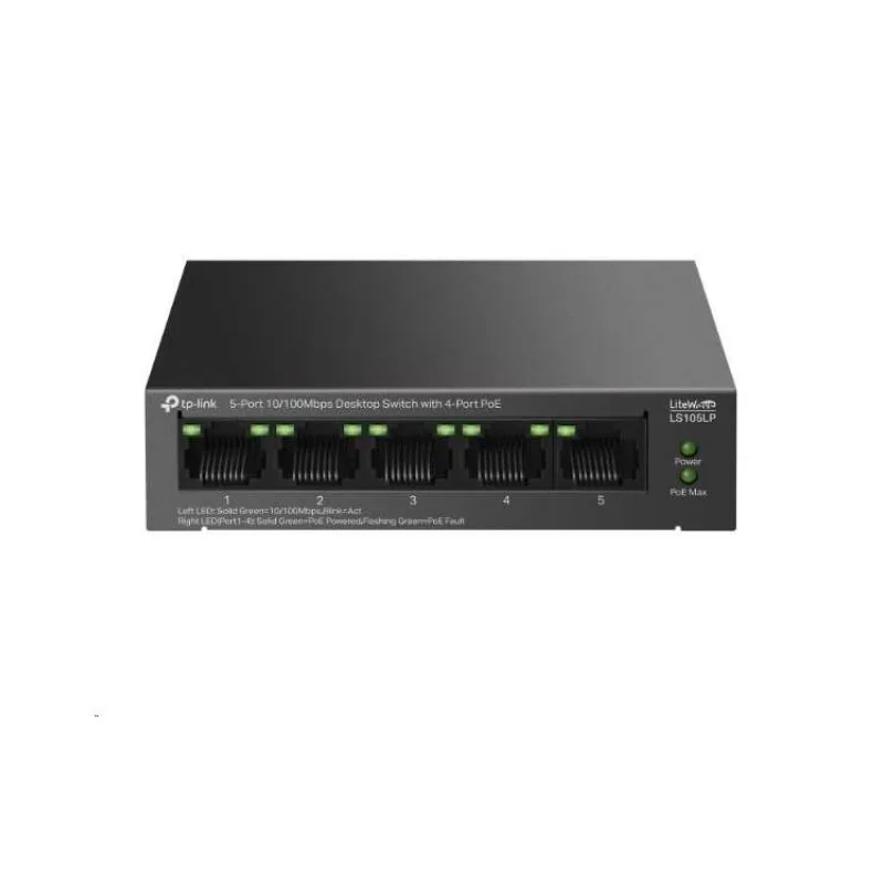 TP-Link LS105LP Switch 1x LAN, 4x LAN s PoE, 41W (LS105LP)