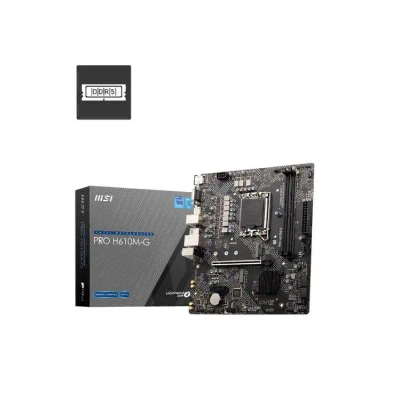MSI MB Sc LGA1700 PRO H610M-G, Intel H610, 2xDDR5, 1xDP, 1xHDMI, 1xVGA, mATX (PRO H610M-G)