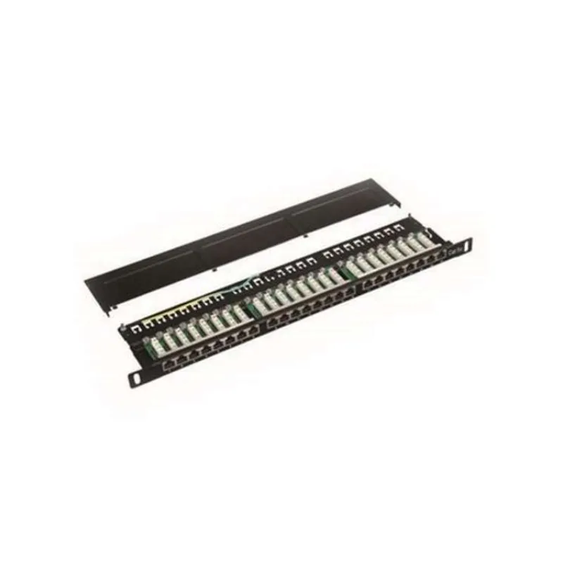 DATACOM Patch panel 19" STP 24 port CAT5E LSA 1U BK (3x8p) / VL (3101)