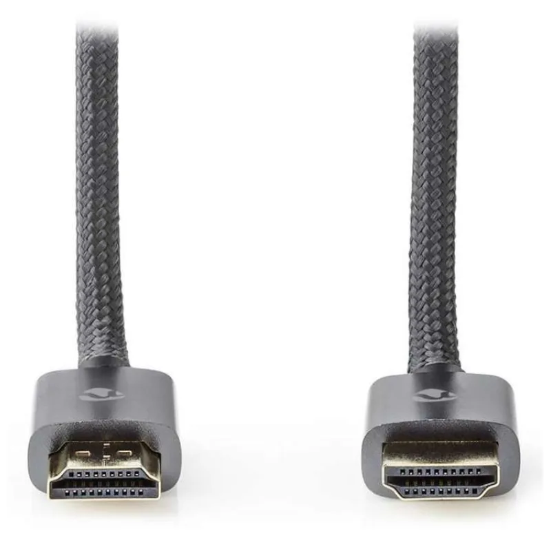 NEDIS PROFIGOLD High Speed HDMI 2.0 kabel s ethernetem/ 4K@60Hz/ zlacené konektory HDMI-HDMI/ bavlna/ šedý/ BOX/ 10m (CVTB34000GY100)