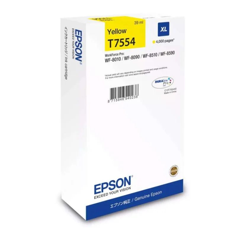 Epson Ink cartridge Yellow DURABrite Pro, size XL (C13T75544N)