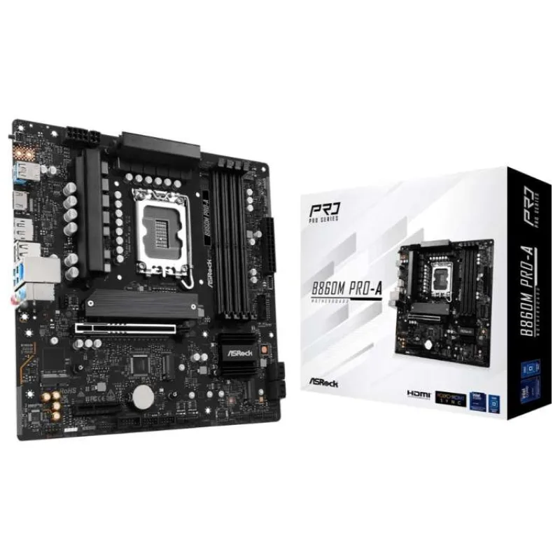 ASRock MB Sc LGA1851 B860M Pro-A, Intel B860, 4xDDR5, 1xDP, 1xHDMI, mATX (B860M Pro-A)