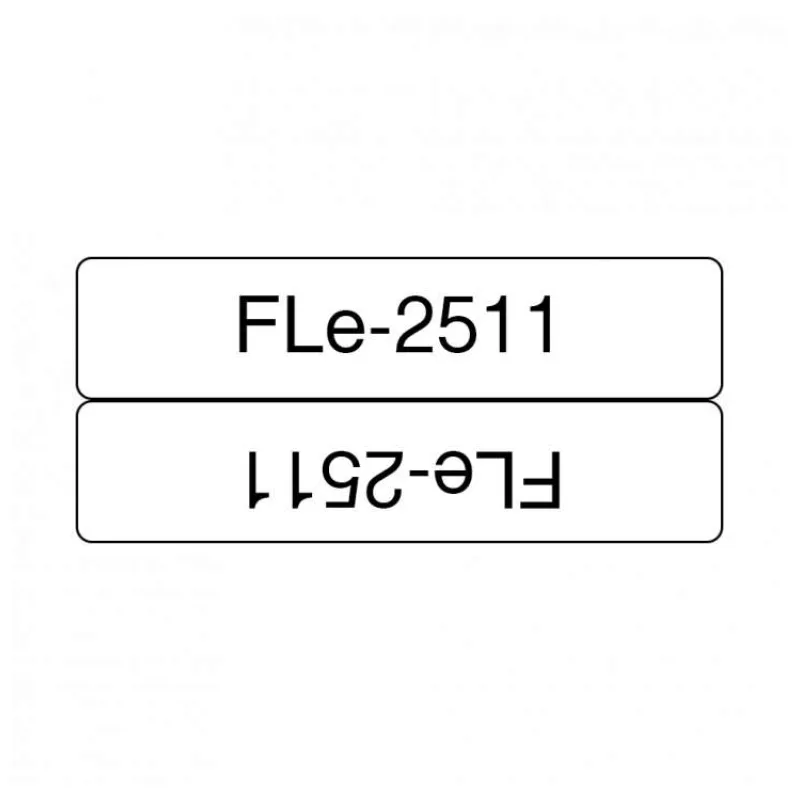 FLe-2511, predrezané štítky - čierna na biele, šírka 21 mm (FLE2511)